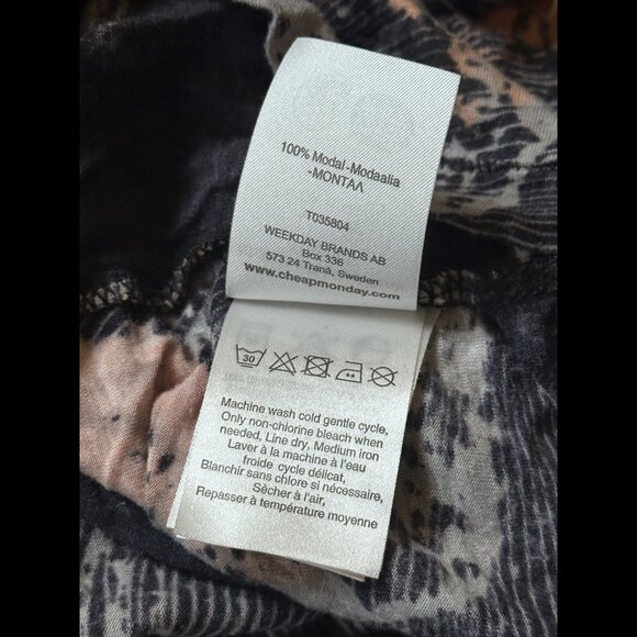 Cheap Monday Tank Top Small Womens Black Shamika Racer Back Abstract Printed - Picture 7 of 7